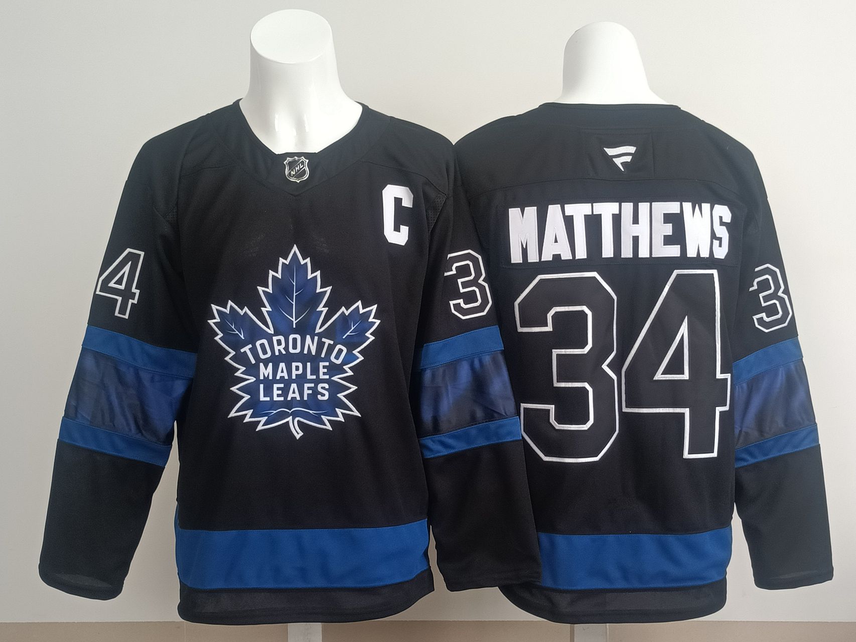 Men 2025 Toronto Maple Leafs #34 Matthews Black Fanatics Home Premium NHL Jersey style 11->toronto maple leafs->NHL Jersey